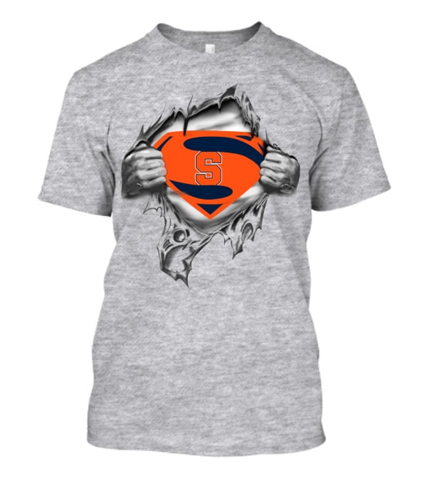 Syracuse Orange Superman Logo S Symbol Open Chest T-Shirt