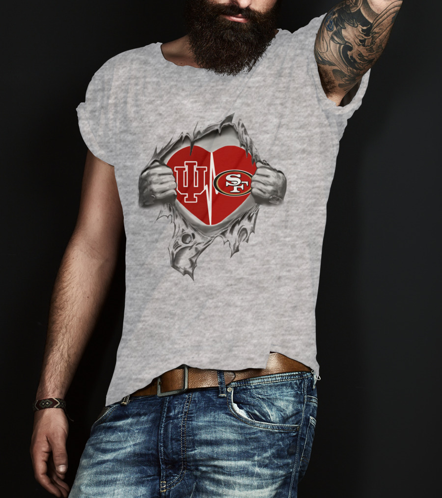 49Ers Indiana Hoosiers Heart T-Shirt