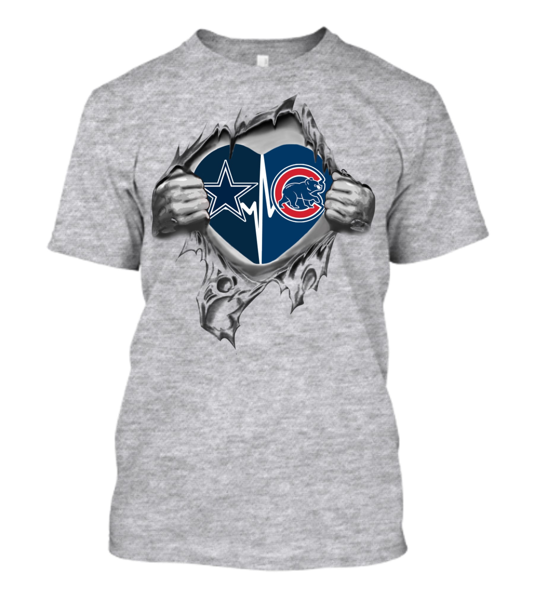 Cowboys Star Cubs Bear Heartbeat Passion T-Shirt