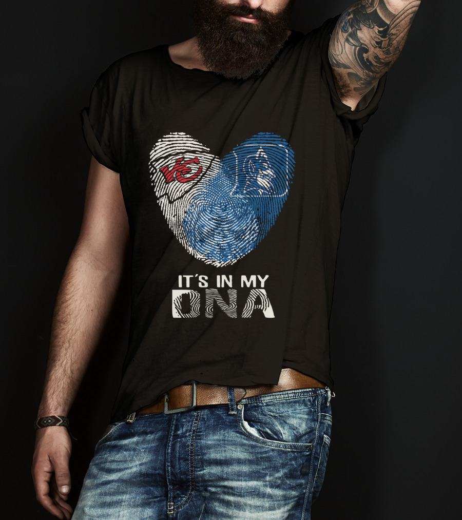 Chiefs Duke It's In My Dna Fingerprint Heart T-Shirt