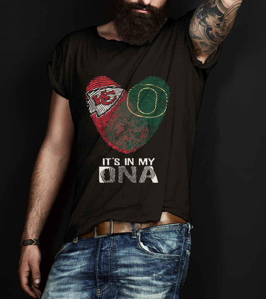 Kansas City Chiefs Oregon Ducks It's In My Dna T-Shirt