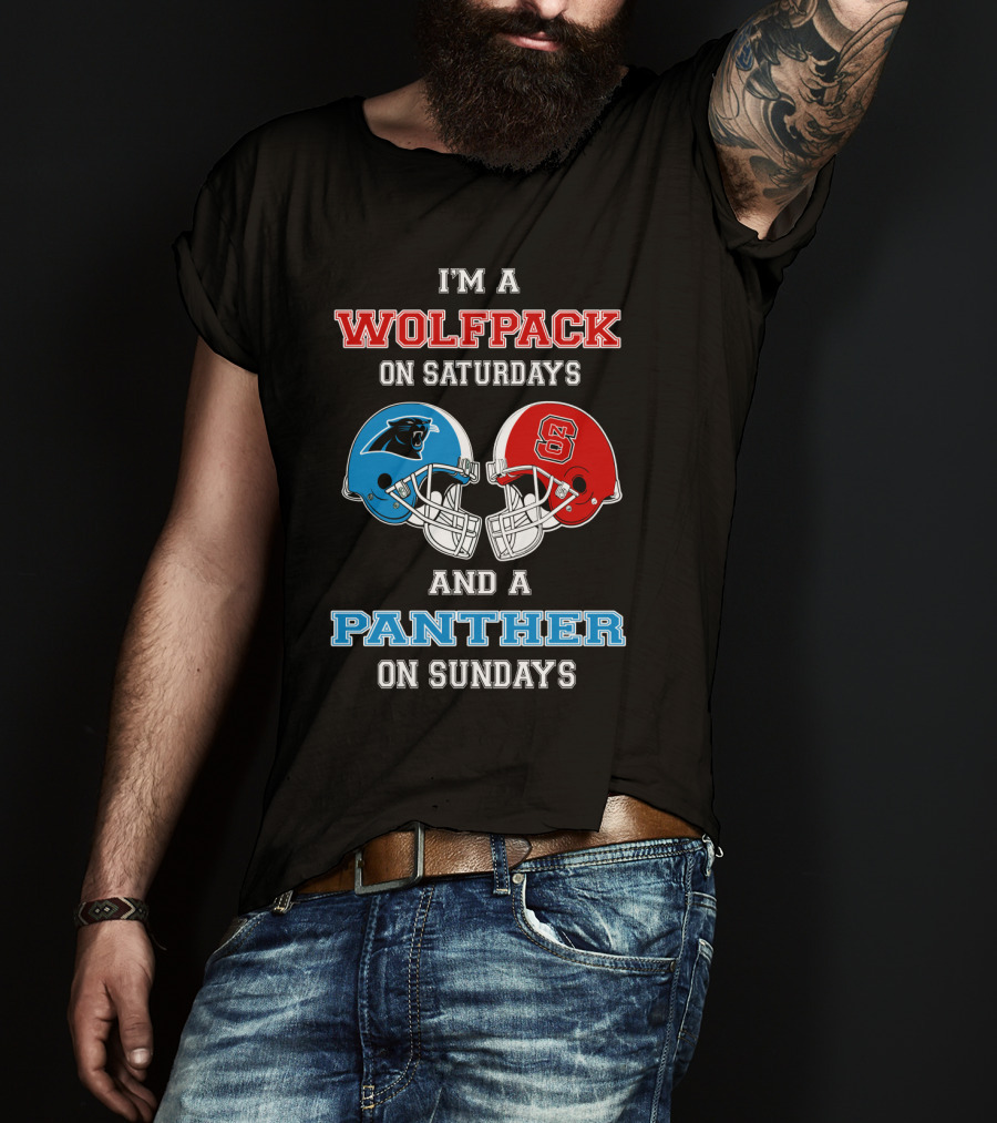 I'm A Wolfpack On Saturdays And A Panther On Sundays T-Shirt