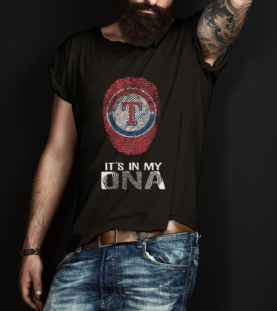 Texas Rangers T Fingerprint It's In My DNA T-Shirt