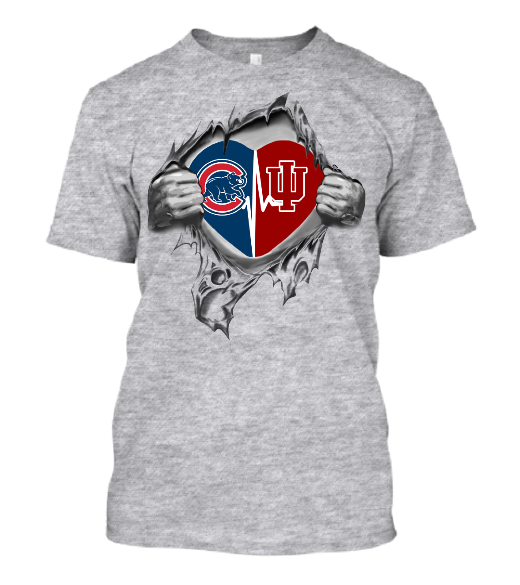 Cubs Hoosiers Heartbeat Passion For Chicago And Indiana T-Shirt