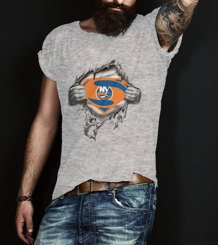 New York Islanders Superman Logo Mashup T-Shirt