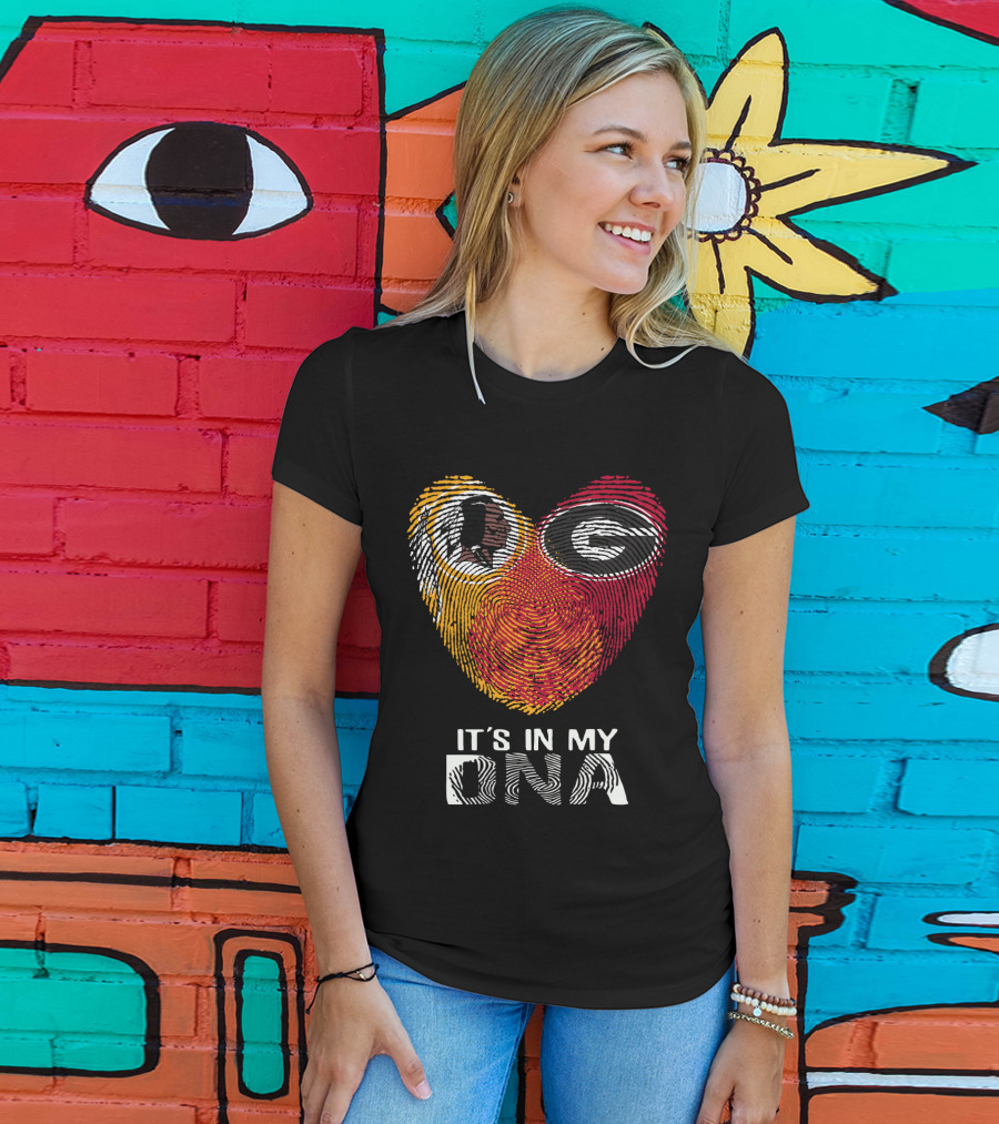 Redskins Bulldogs Logo It's In My Dna T-Shirt
