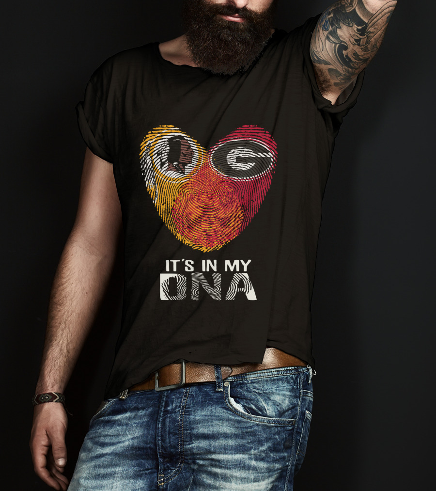 Redskins Bulldogs Logo It's In My Dna T-Shirt