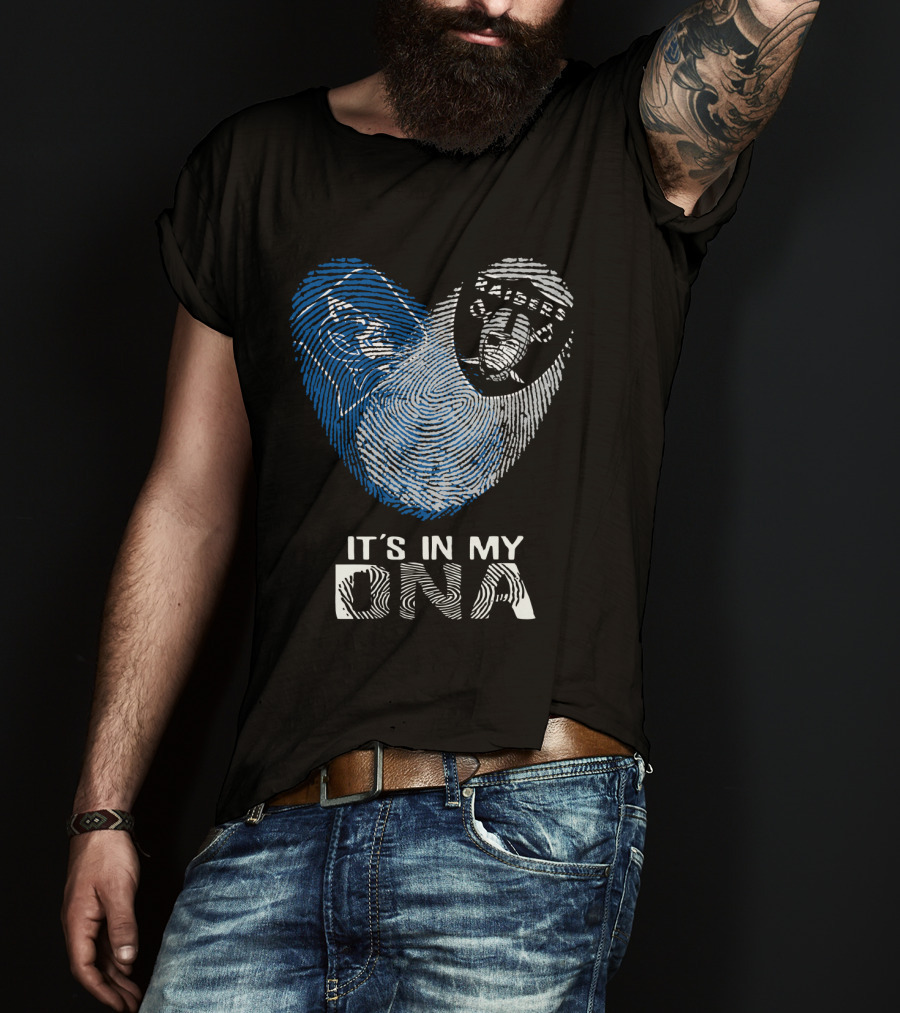 Raiders Duke It's In My DNA Fingerprint Heart T-Shirt