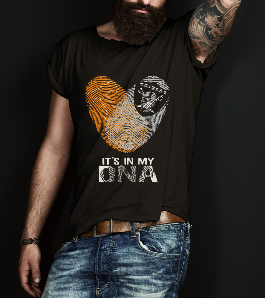 Raiders It's In My DNA Fingerprint Heart T-Shirt