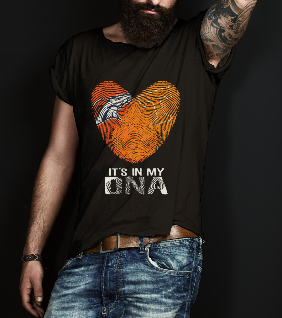 Broncos Tennessee It's In My DNA Fingerprint Heart T-Shirt