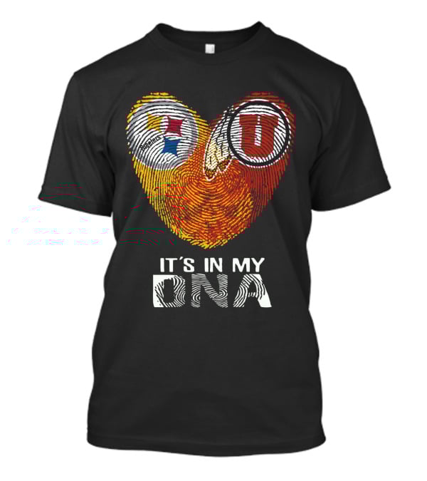 Steelers Utah Utes Fingerprint It's In My DNA T-Shirt
