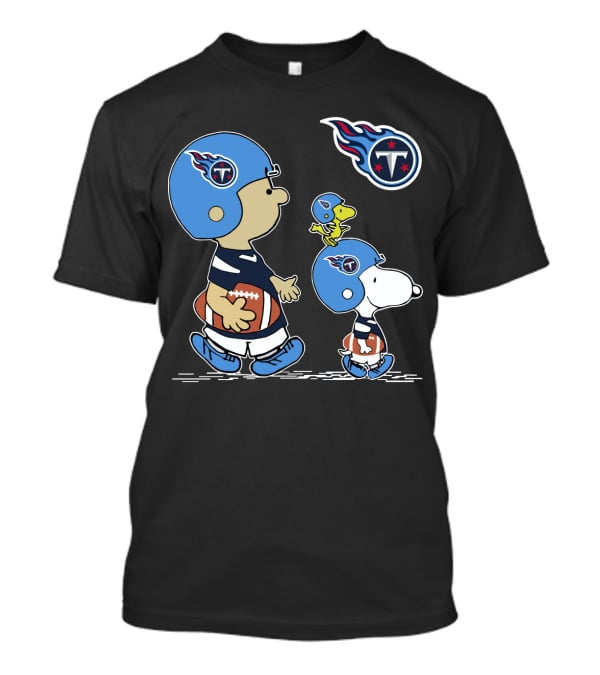 Titans Snoopy Charlie Brown Woodstock Football Helmets T-Shirt