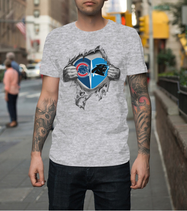 Shirt: Cubs Panthers Heart Ripped T-Shirt Cubs Panthers Heart Ripped T-Shirt