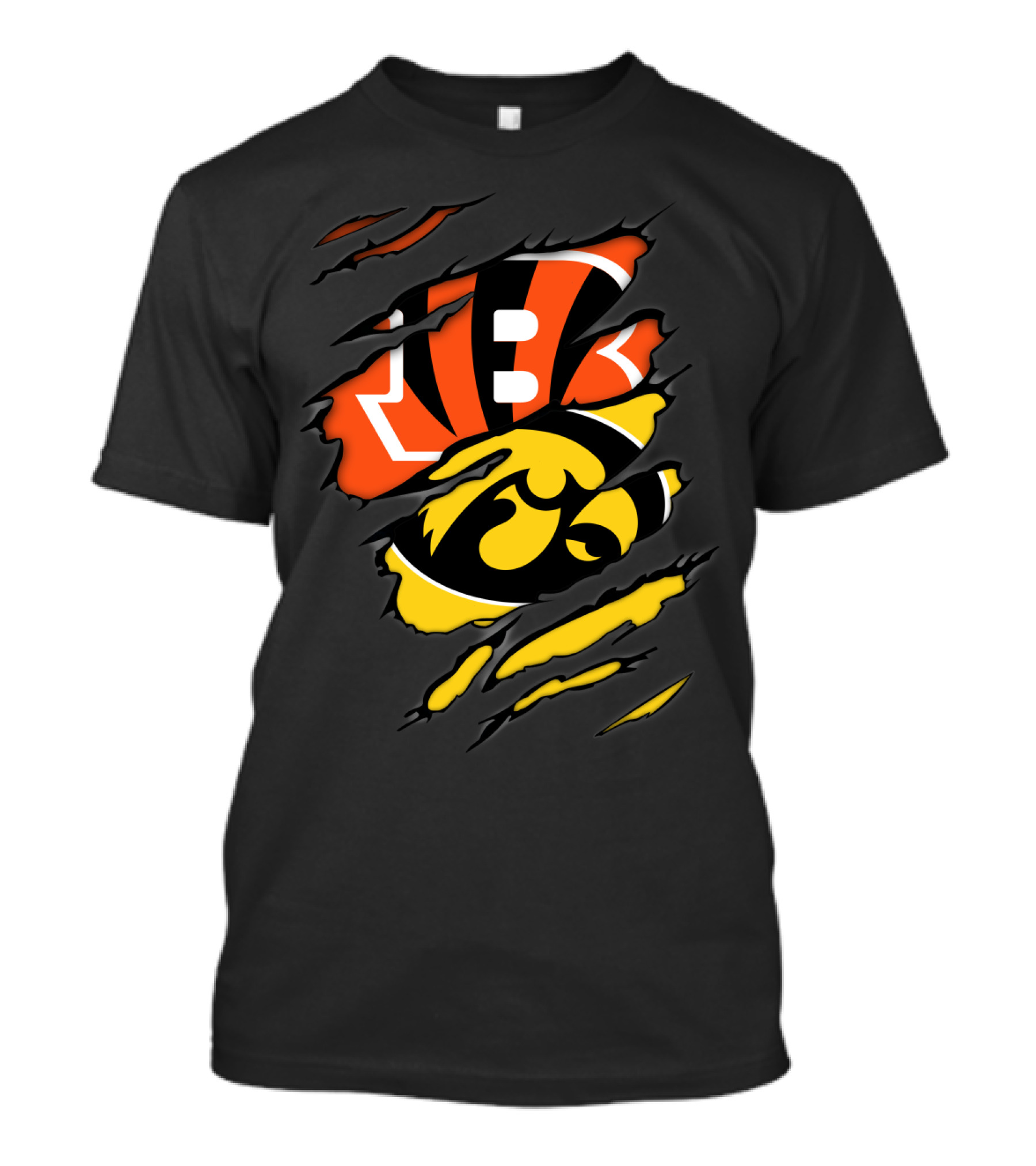 Bengals And Iowa Hawkeyes Claw T-Shirt
