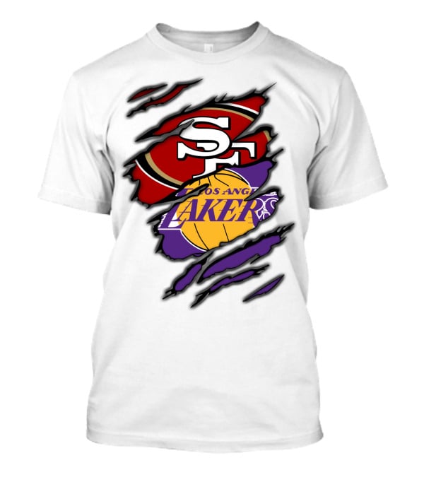 San Francisco 49ers Los Angeles Lakers Crossover T-Shirt