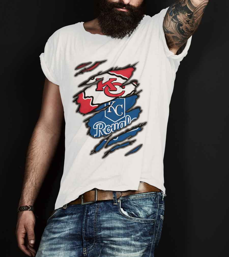 Kansas City Chiefs KC Royals Torn Elements T-Shirt
