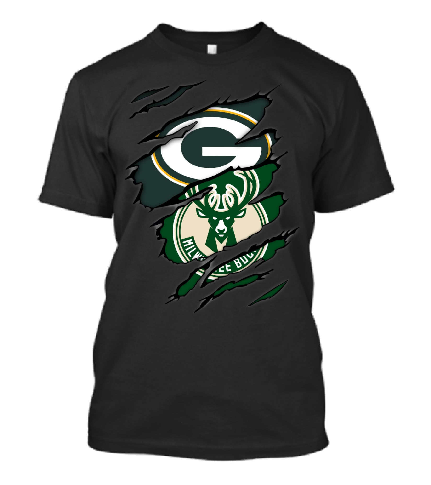 Green Bay Packers Milwaukee Bucks Fusion T-Shirt