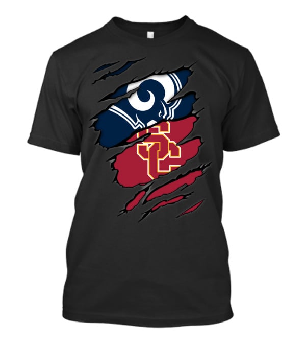 Los Angeles Rams USC Trojans Ripped Claw Marks T-Shirt