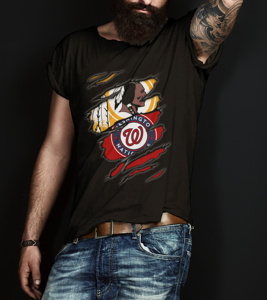 Washington Redskins Nationals W Logo Fan Mashup T-Shirt