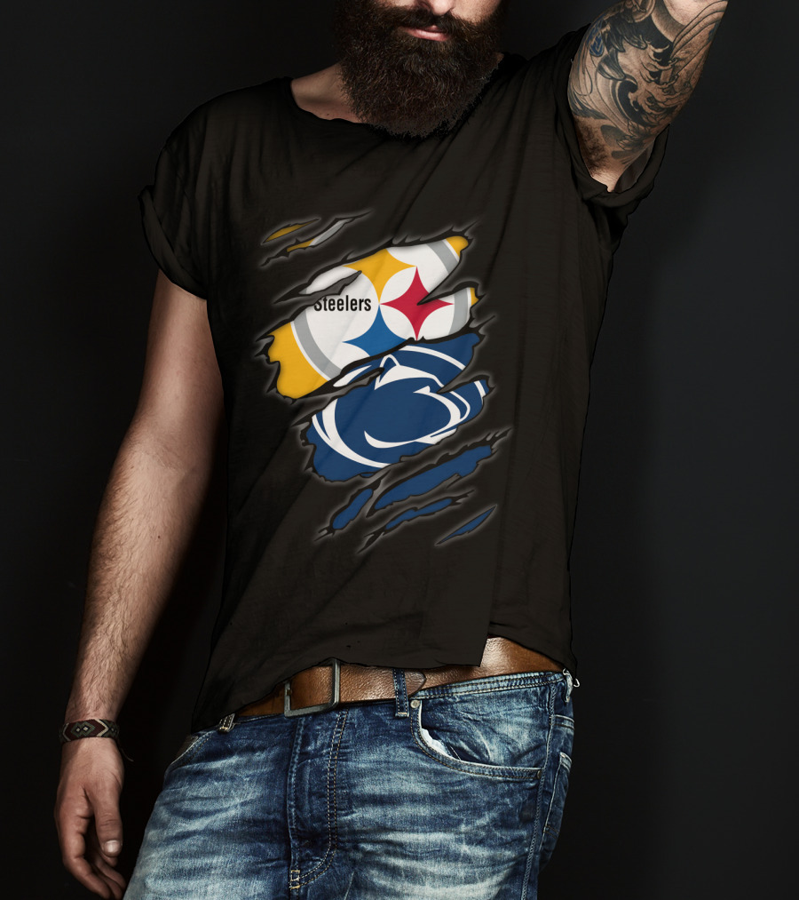 Steelers Penn State Logo Fusion Fan T-Shirt