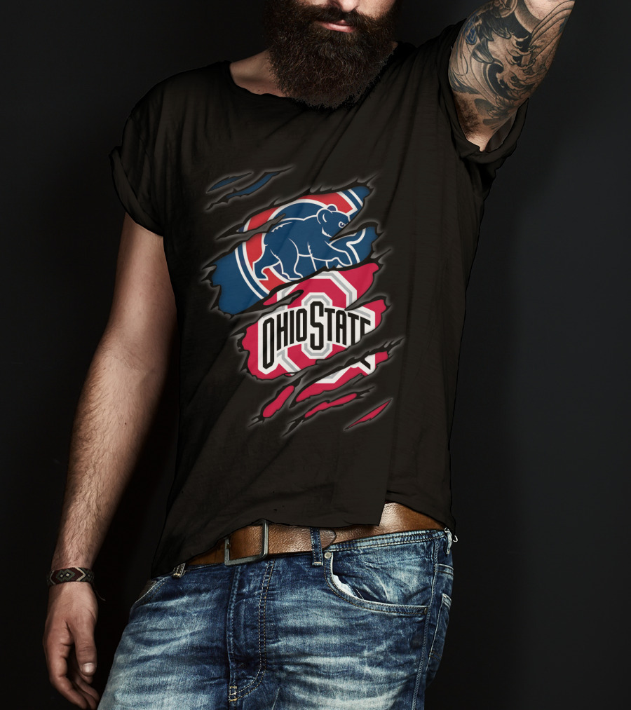 Cubs Ohio State Dual Logo Fusion T-Shirt