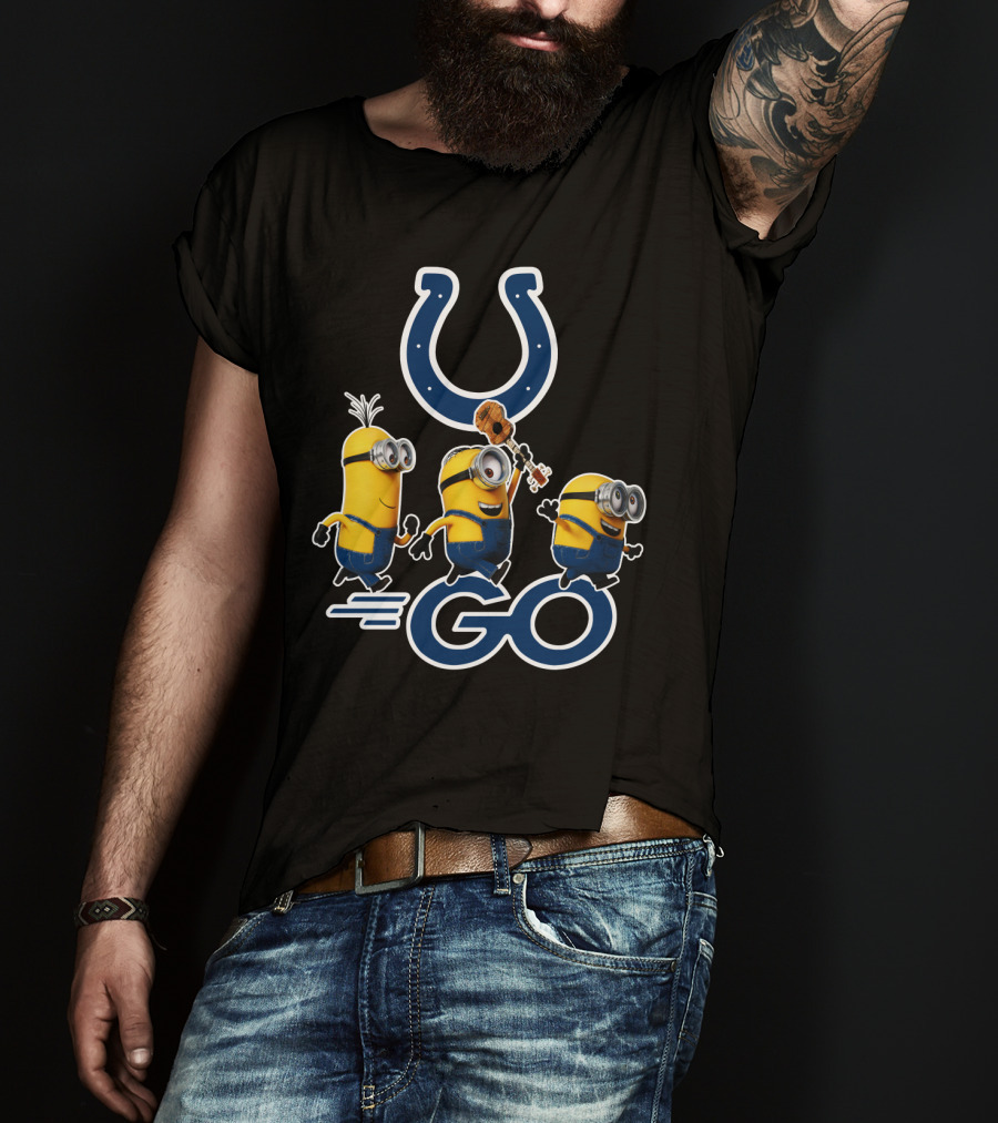 Minions Go Colts Football Fan Fun T-Shirt