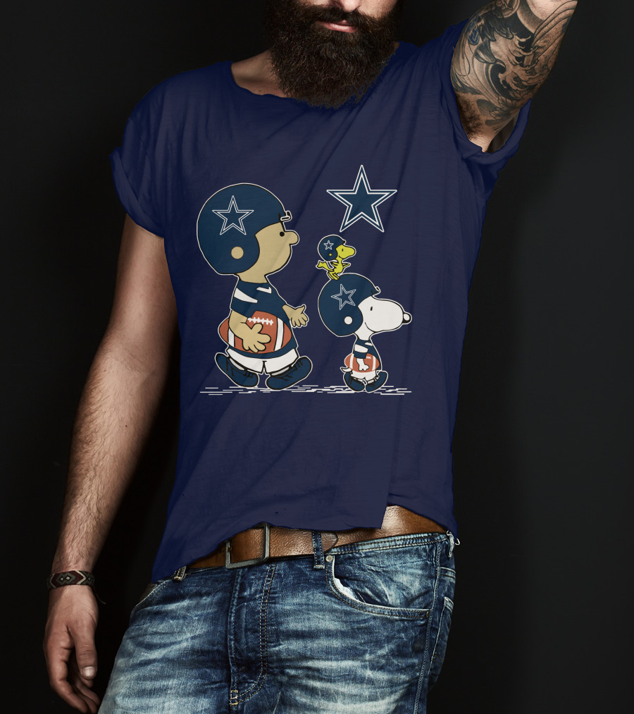Cowboys Snoopy Football Peanuts Characters Dallas Star T-Shirt