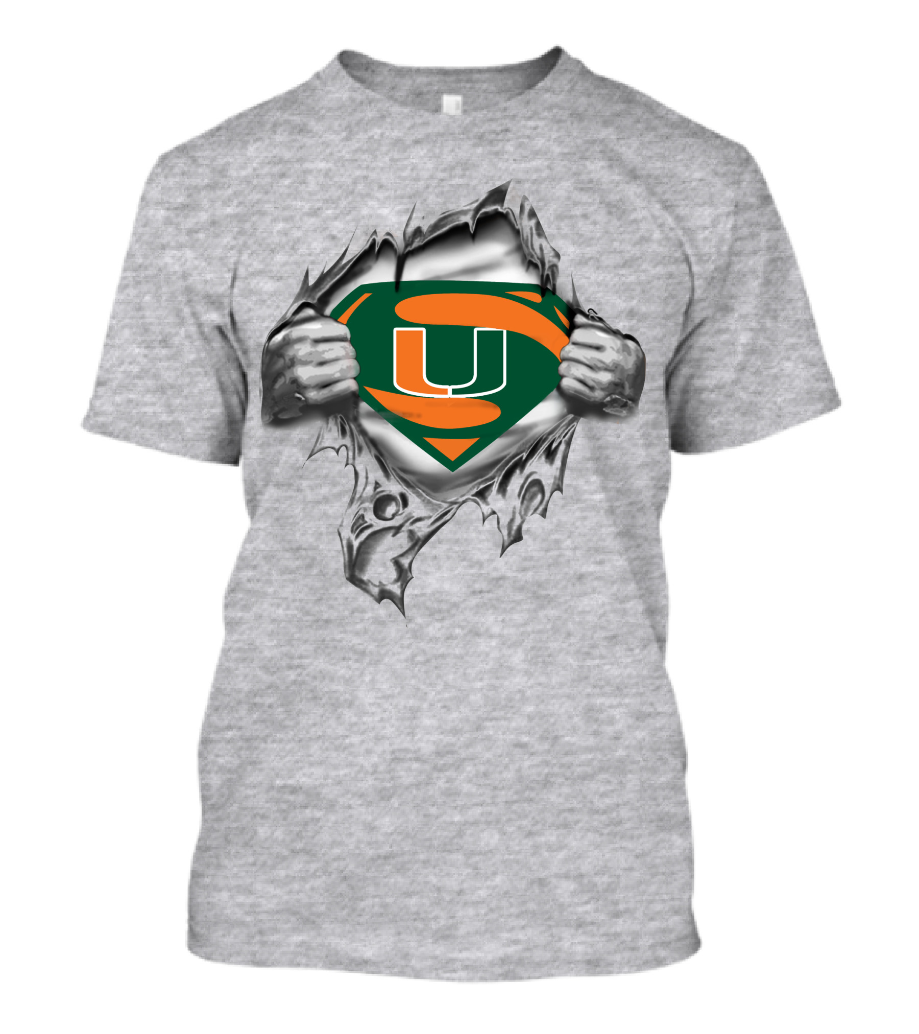 Miami Hurricanes Superman Logo U Shield T-Shirt
