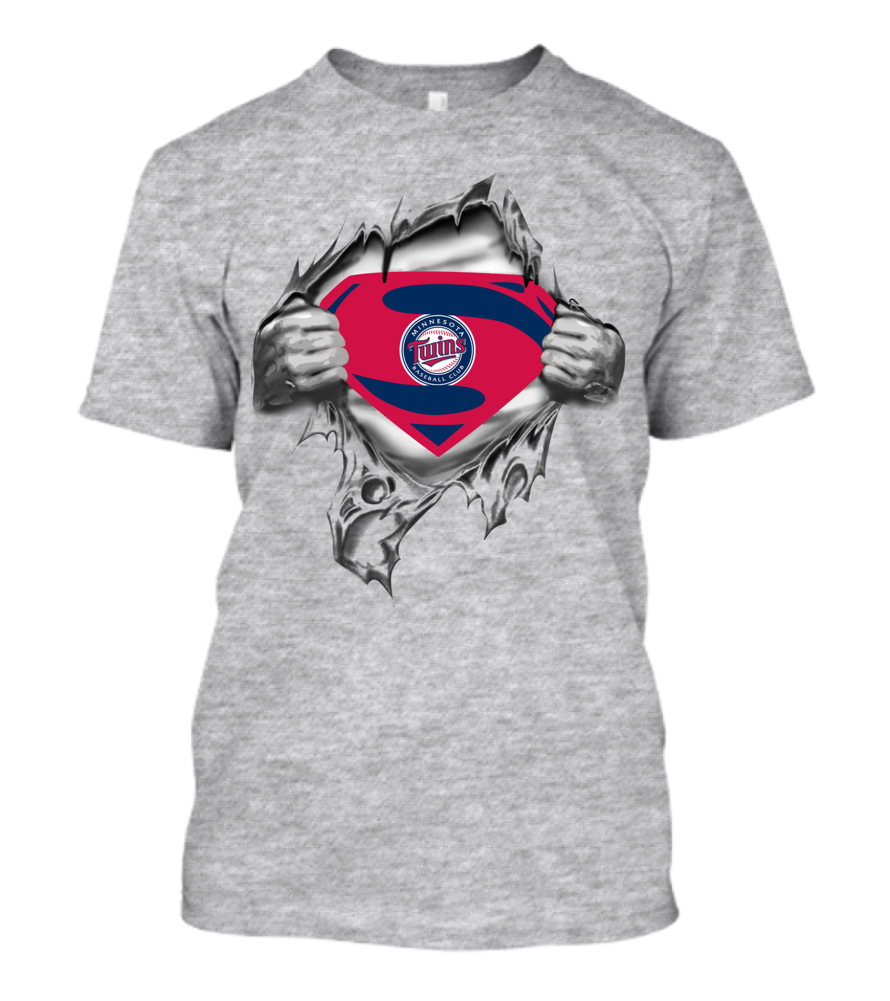 Minnesota Twins Baseball Superhero Logo Transformation T-Shirt