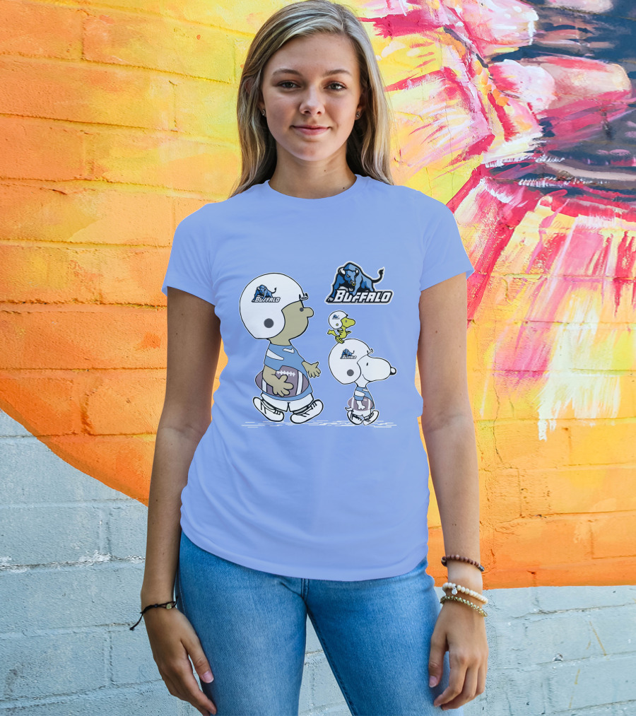Buffalo Snoopy Helmet Football Team Peanuts Characters T-Shirt