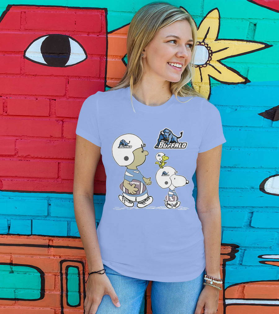 Buffalo Snoopy Helmet Football Team Peanuts Characters T-Shirt