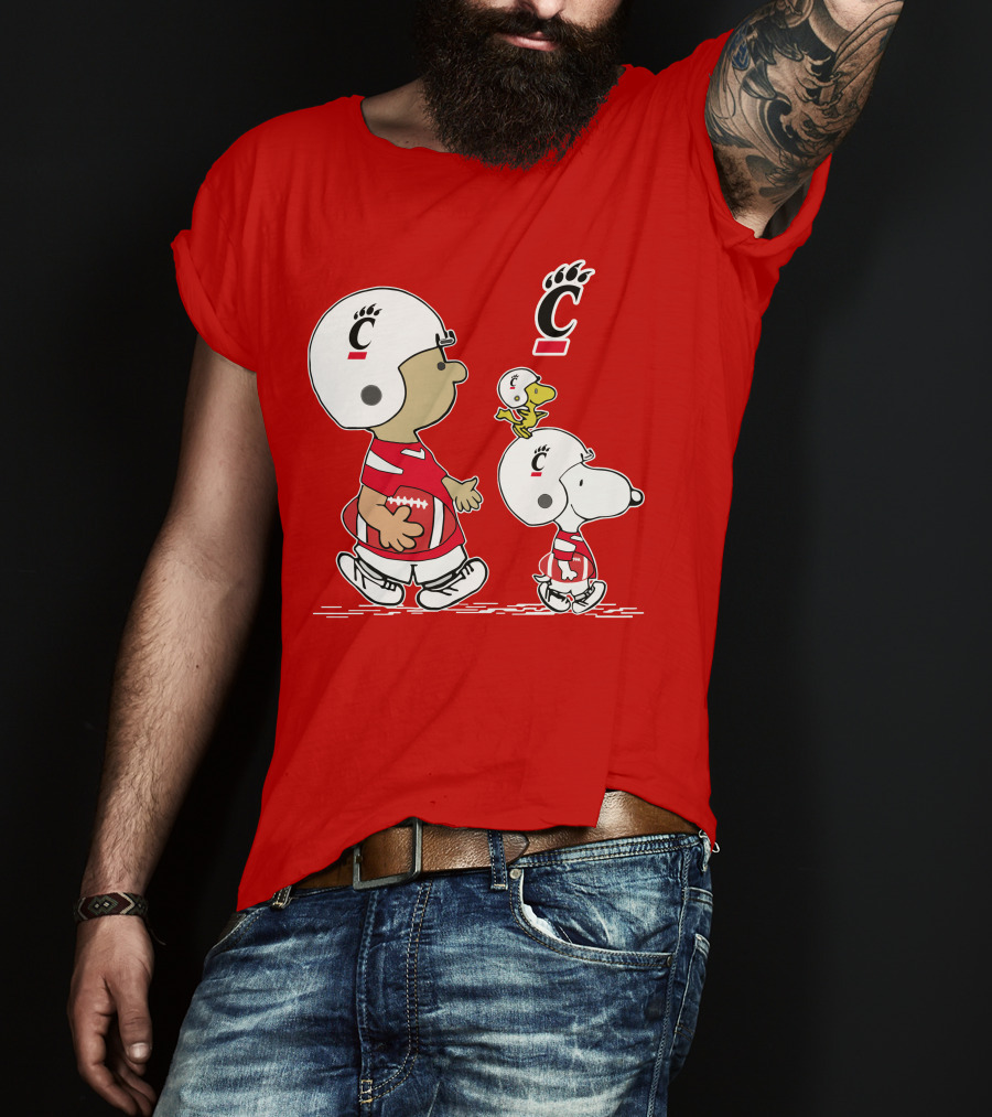 Cincinnati Bearcats Football Snoopy And Woodstock Game Day T-Shirt