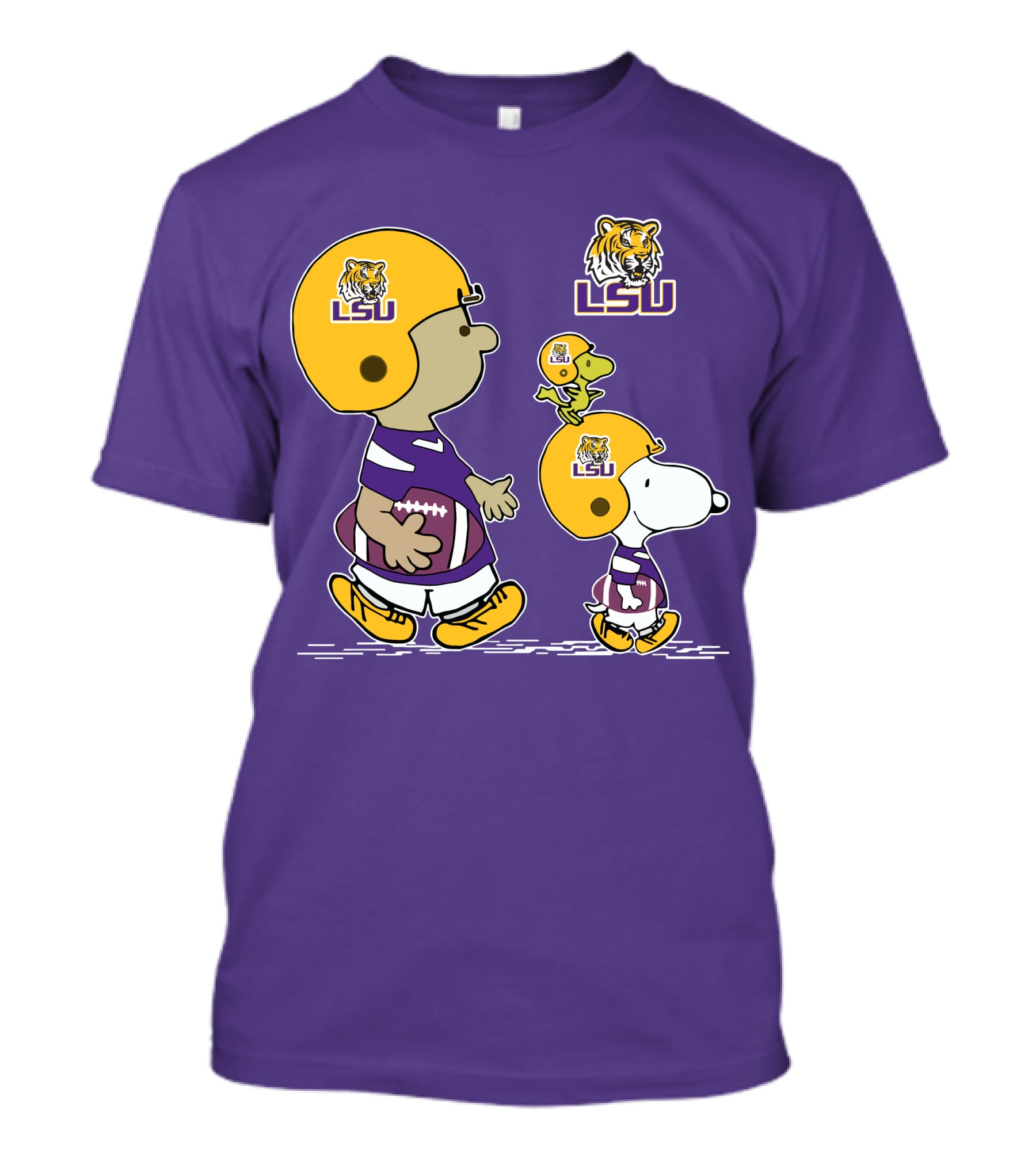 LSU Tigers Snoopy And Woodstock Football Adventure T-Shirt