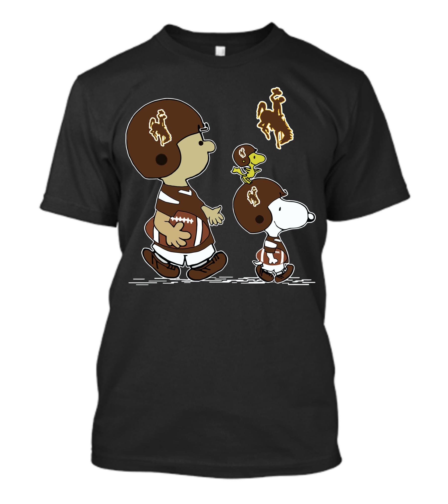 Wyoming Cowboys Peanuts Football Parody With Snoopy And Friends T-Shirt
