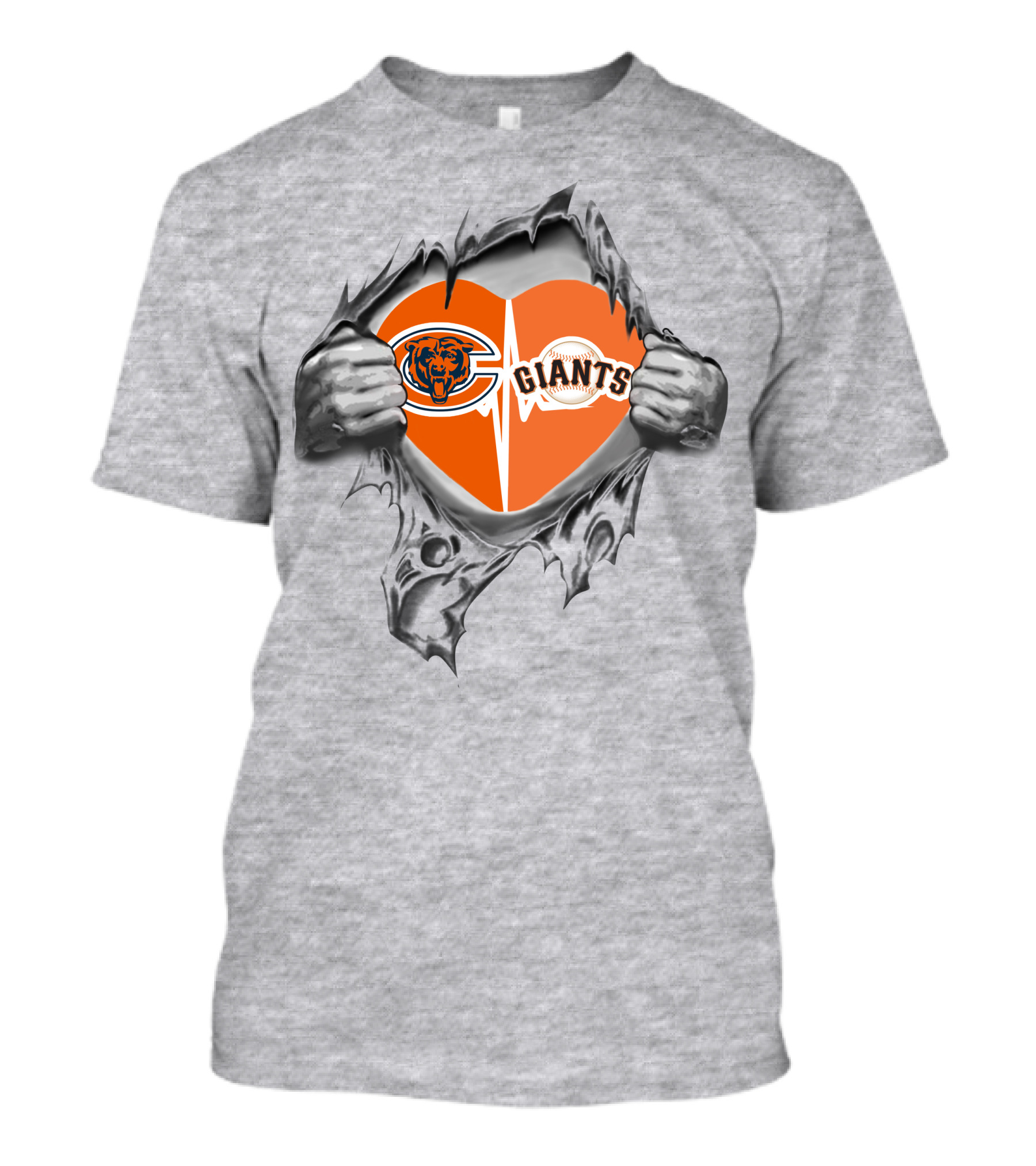 Bears Giants Heartbeat Passion T-Shirt