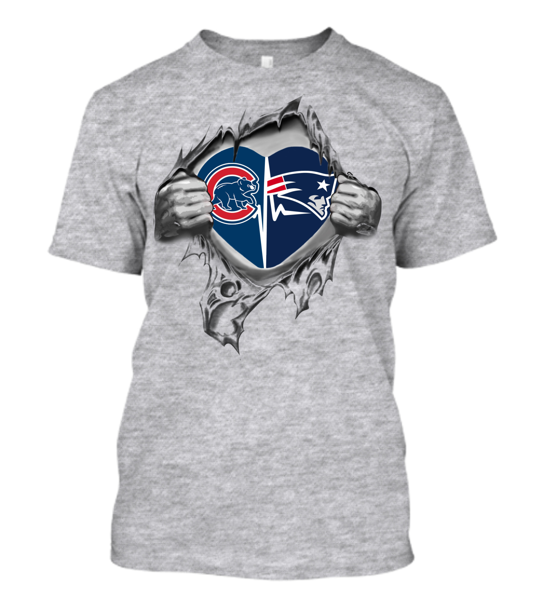 Cubs Patriots Heart Tear Revealed T-Shirt