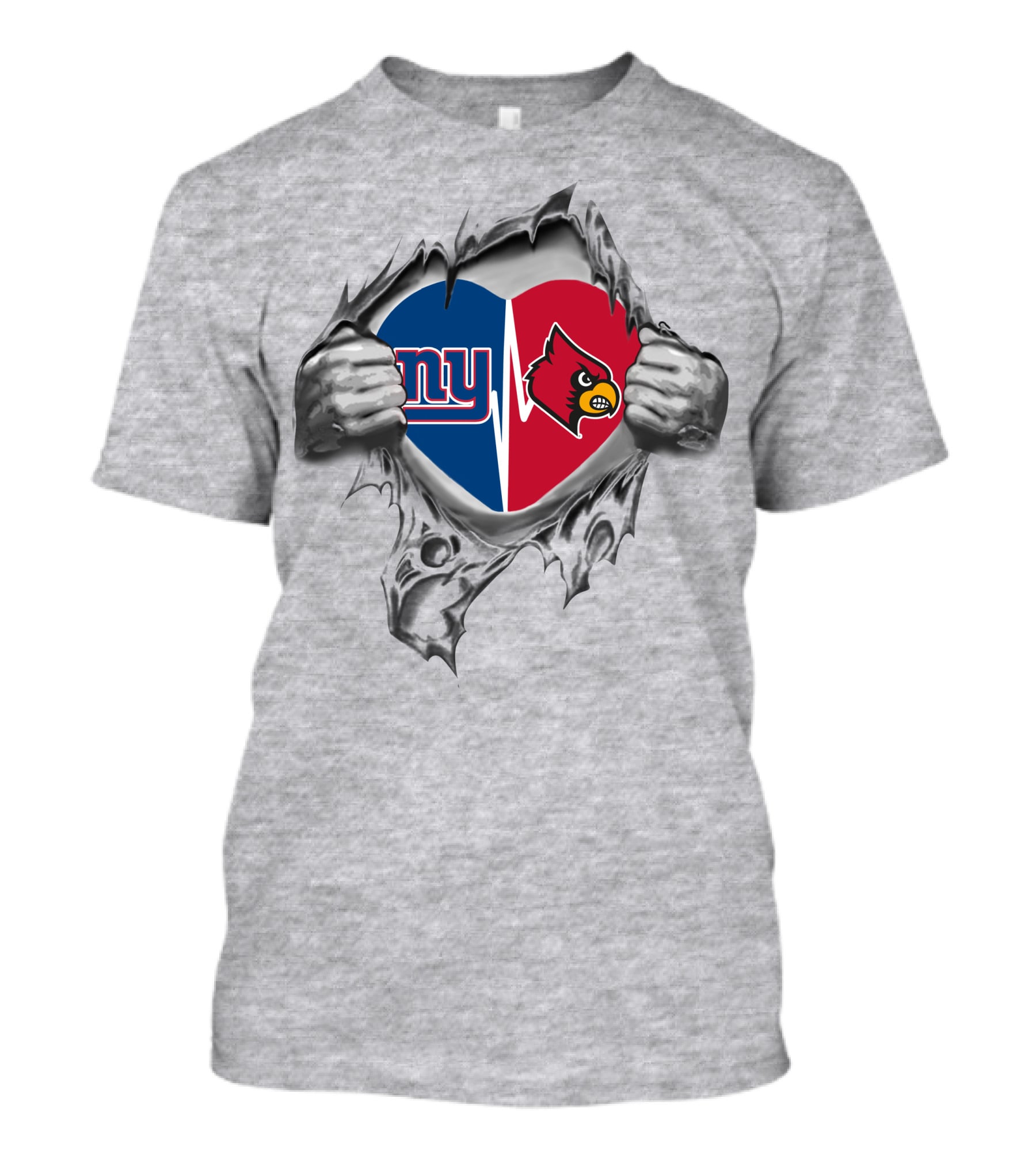 Giants Cardinals Heartbeat Loyalty Fusion T-Shirt