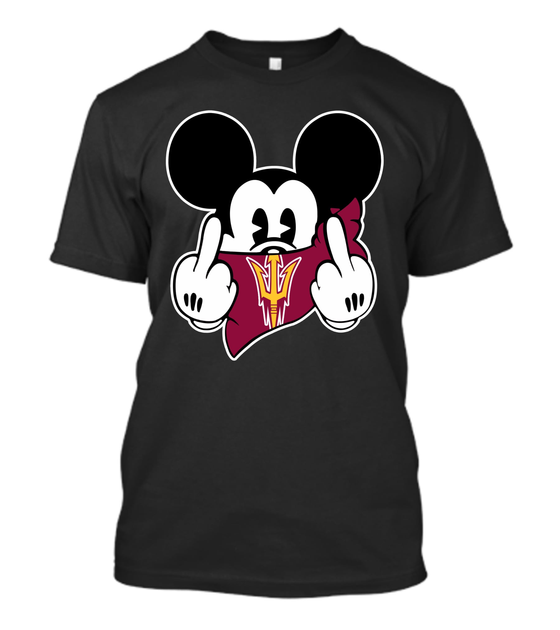 Arizona State Sun Devils Mickey Middle Fingers T-Shirt