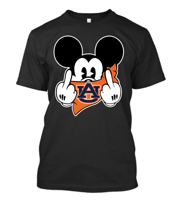 Auburn Tigers Mickey Mouse Logo Gesture T-Shirt