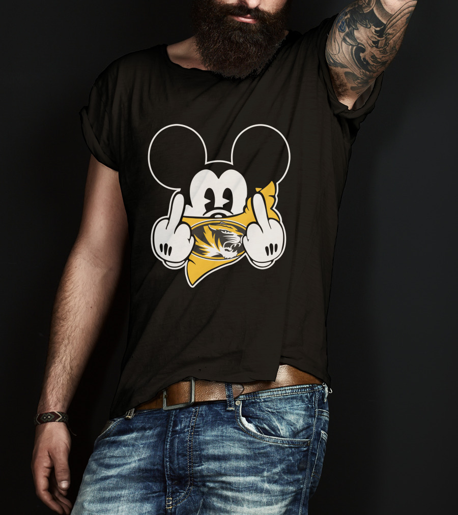 Missouri Tigers Mickey Mouse Gesture T-Shirt