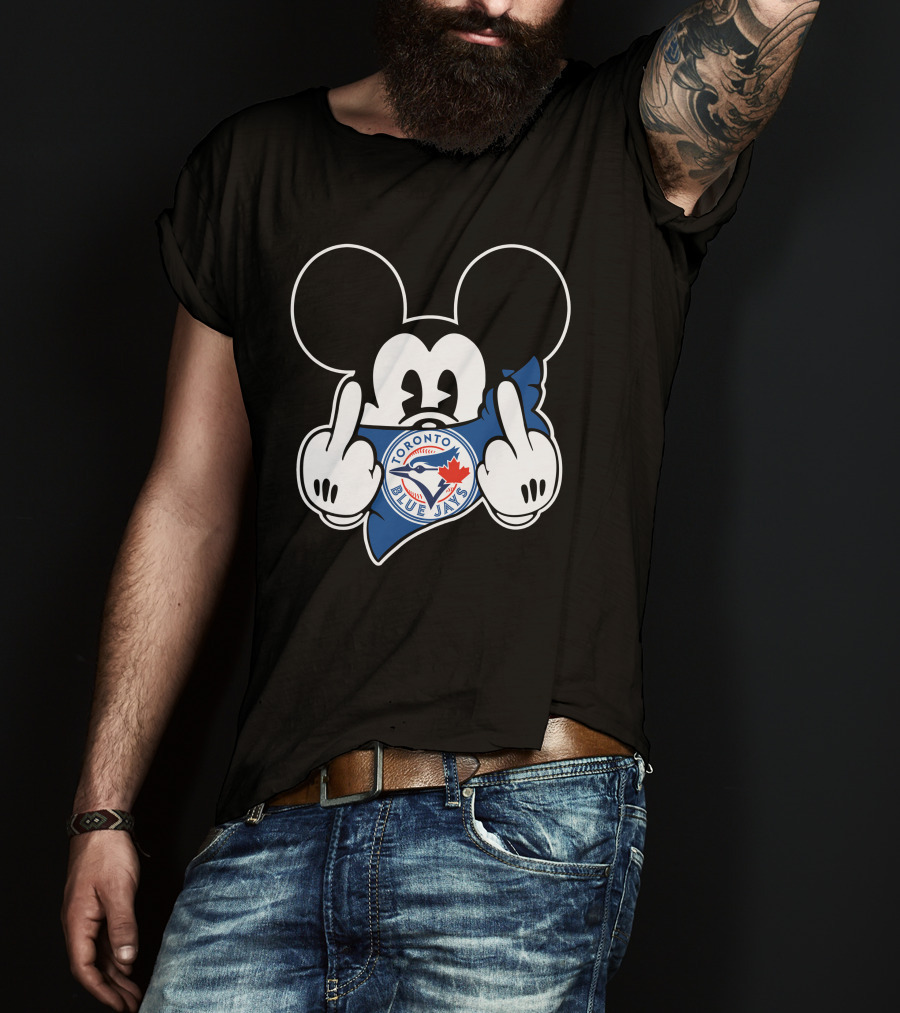 Toronto Blue Jays Mickey Mouse Middle Finger T-Shirt