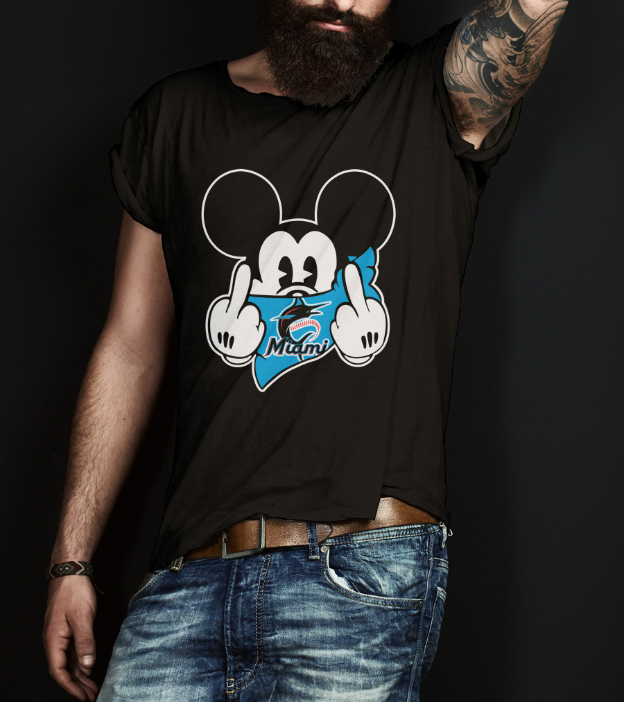 Miami Marlins Mickey Baseball T-Shirt