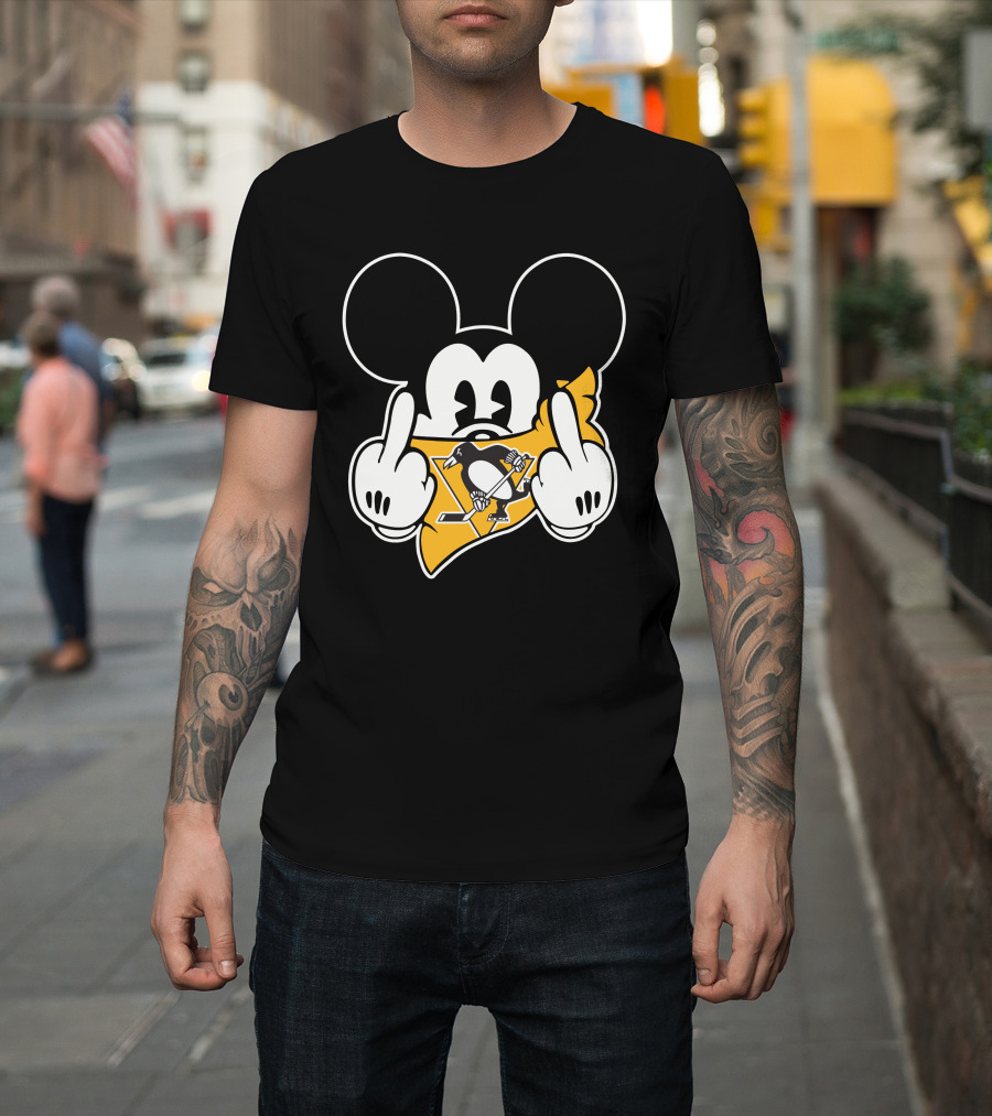 Pittsburgh Penguins Mickey Middle Finger T-Shirt