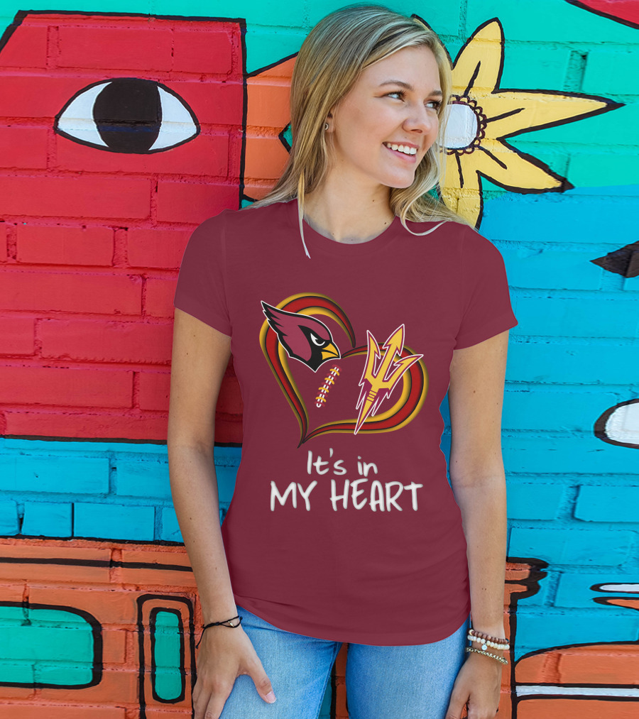Arizona Cardinals Sun Devils It's In My Heart T-Shirt