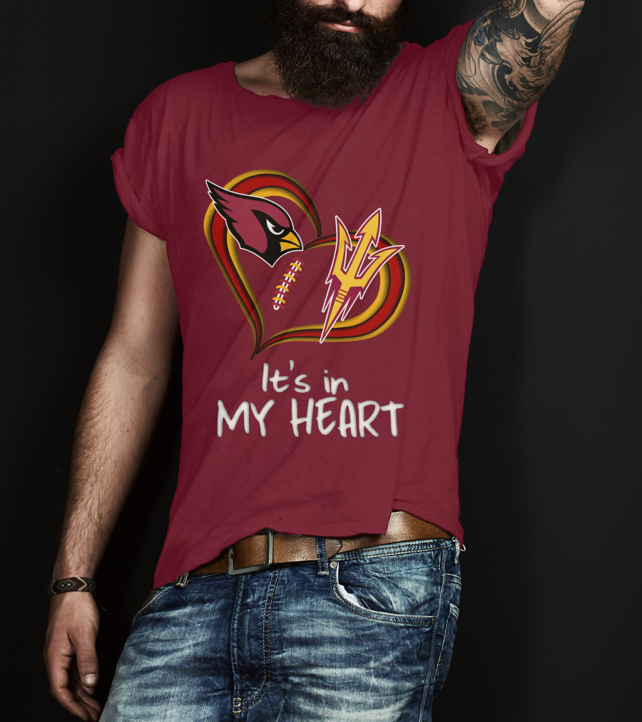 Arizona Cardinals Sun Devils It's In My Heart T-Shirt