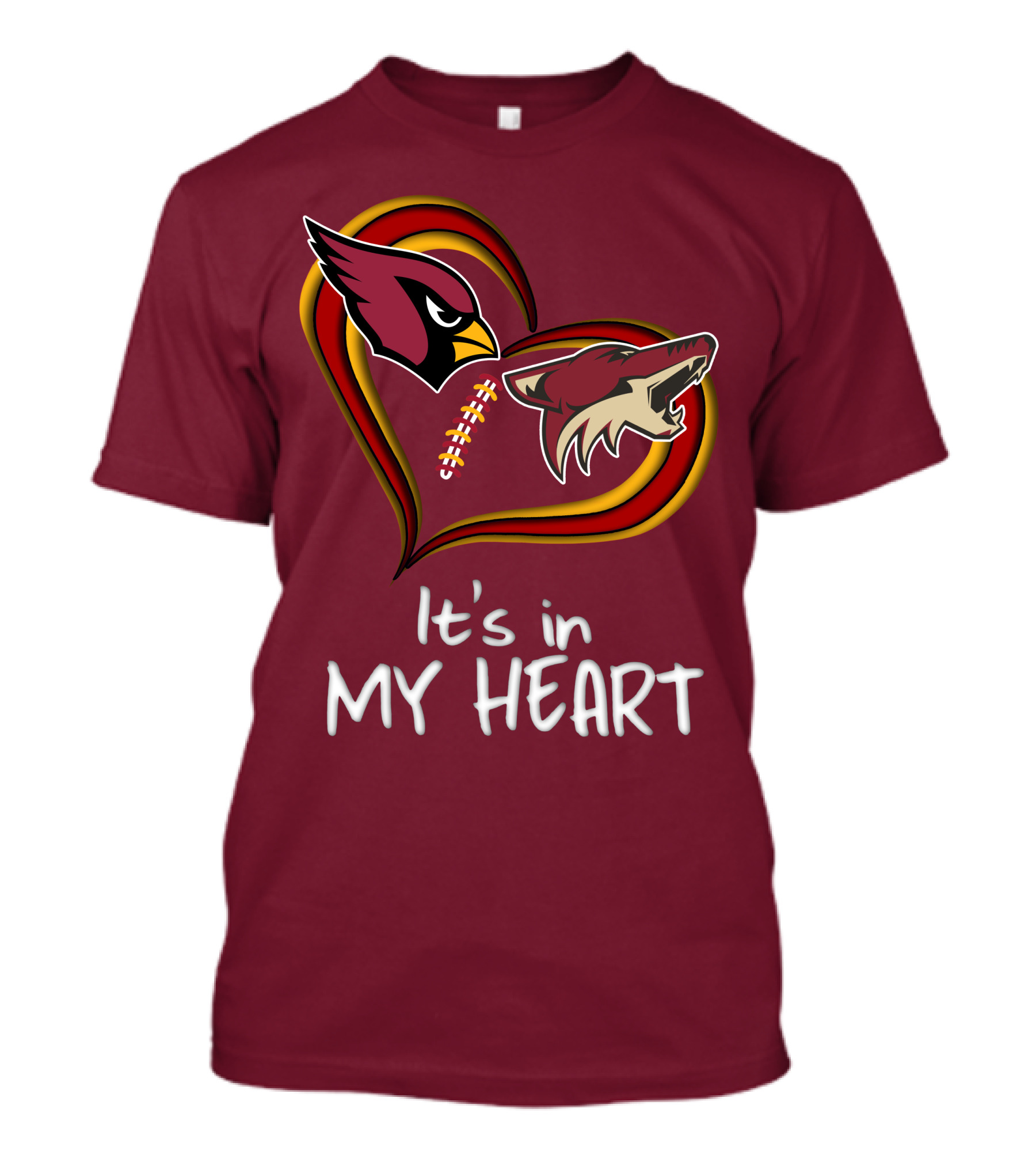 Arizona Cardinals Coyotes It's In My Heart T-Shirt
