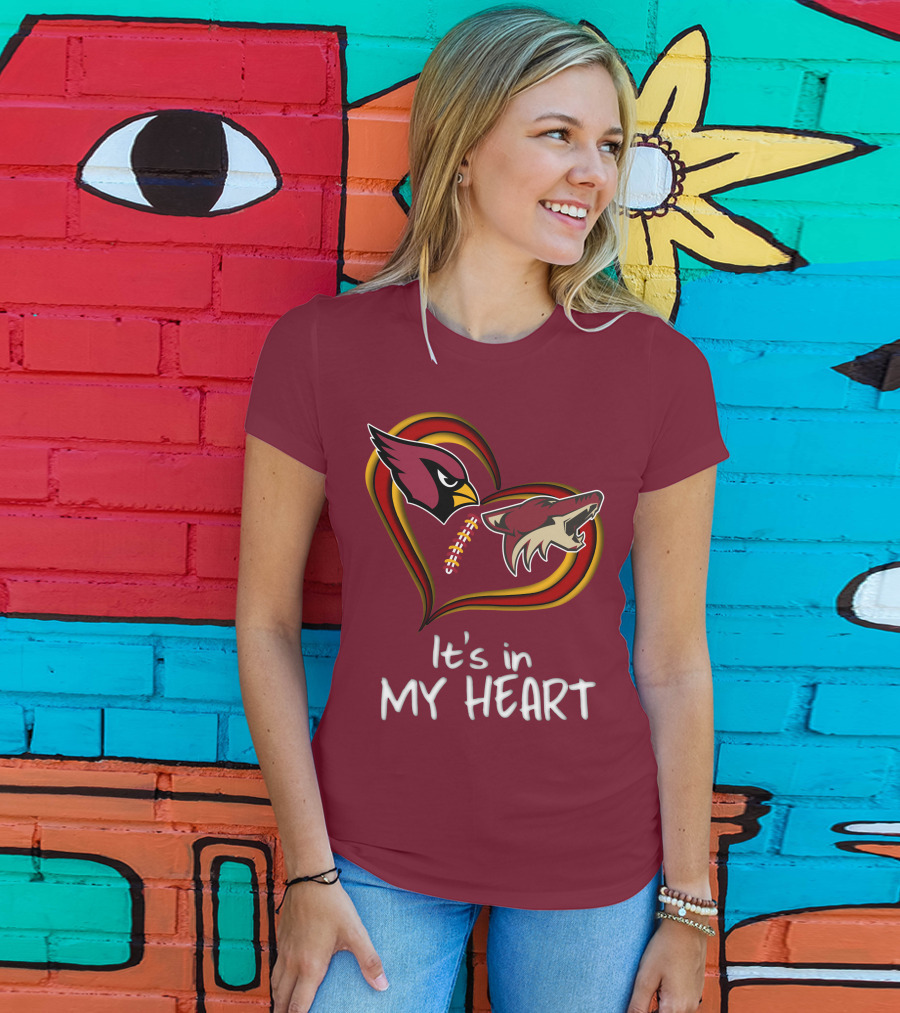Arizona Cardinals Coyotes It's In My Heart T-Shirt