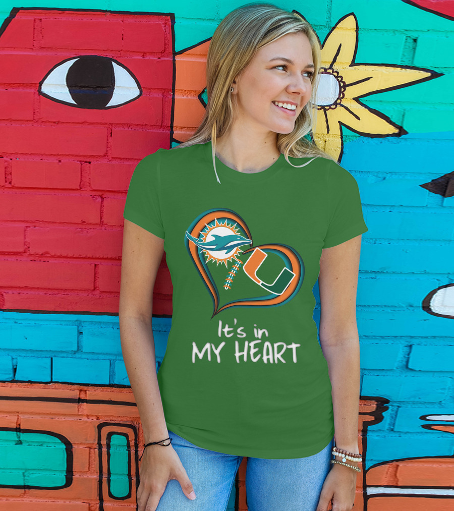 Dolphins Hurricanes It's In My Heart T-Shirt