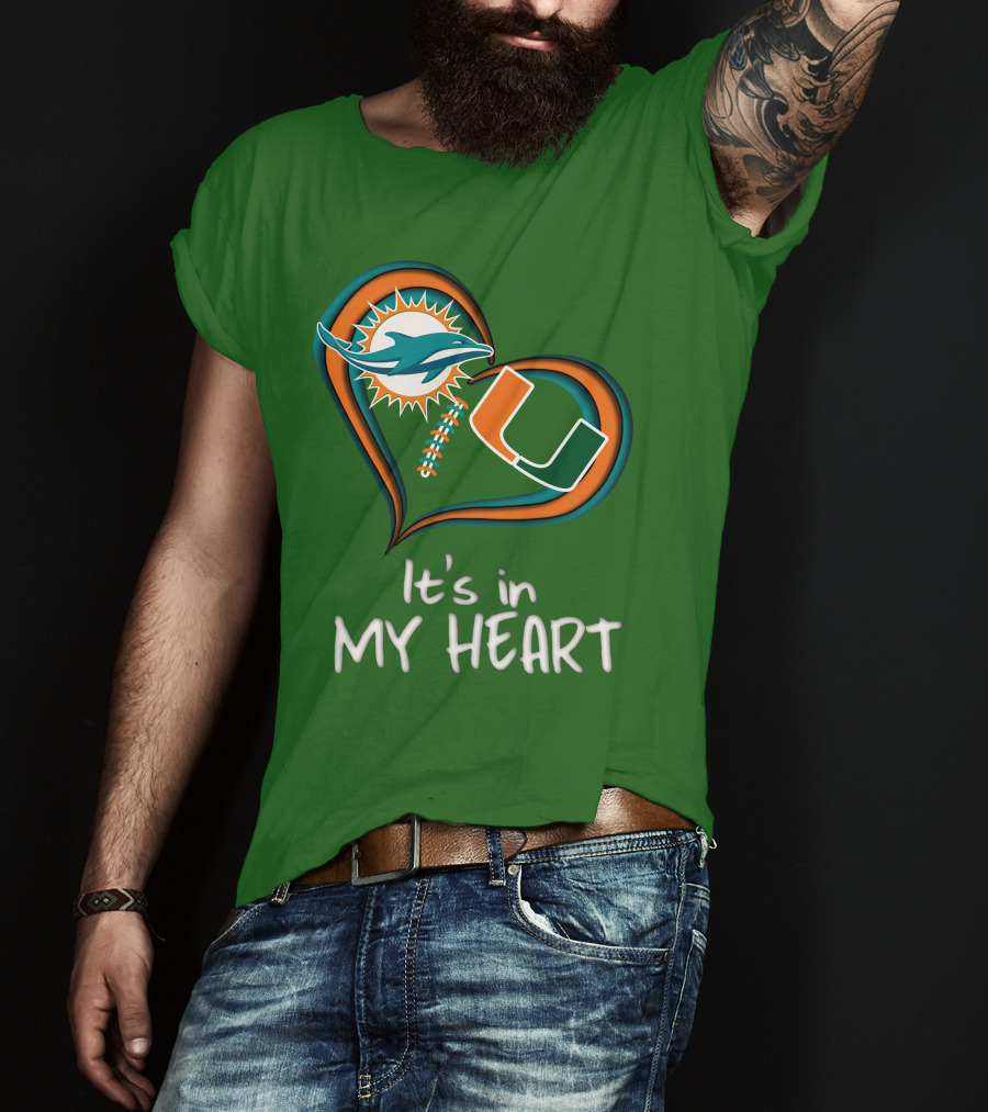 Dolphins Hurricanes It's In My Heart T-Shirt