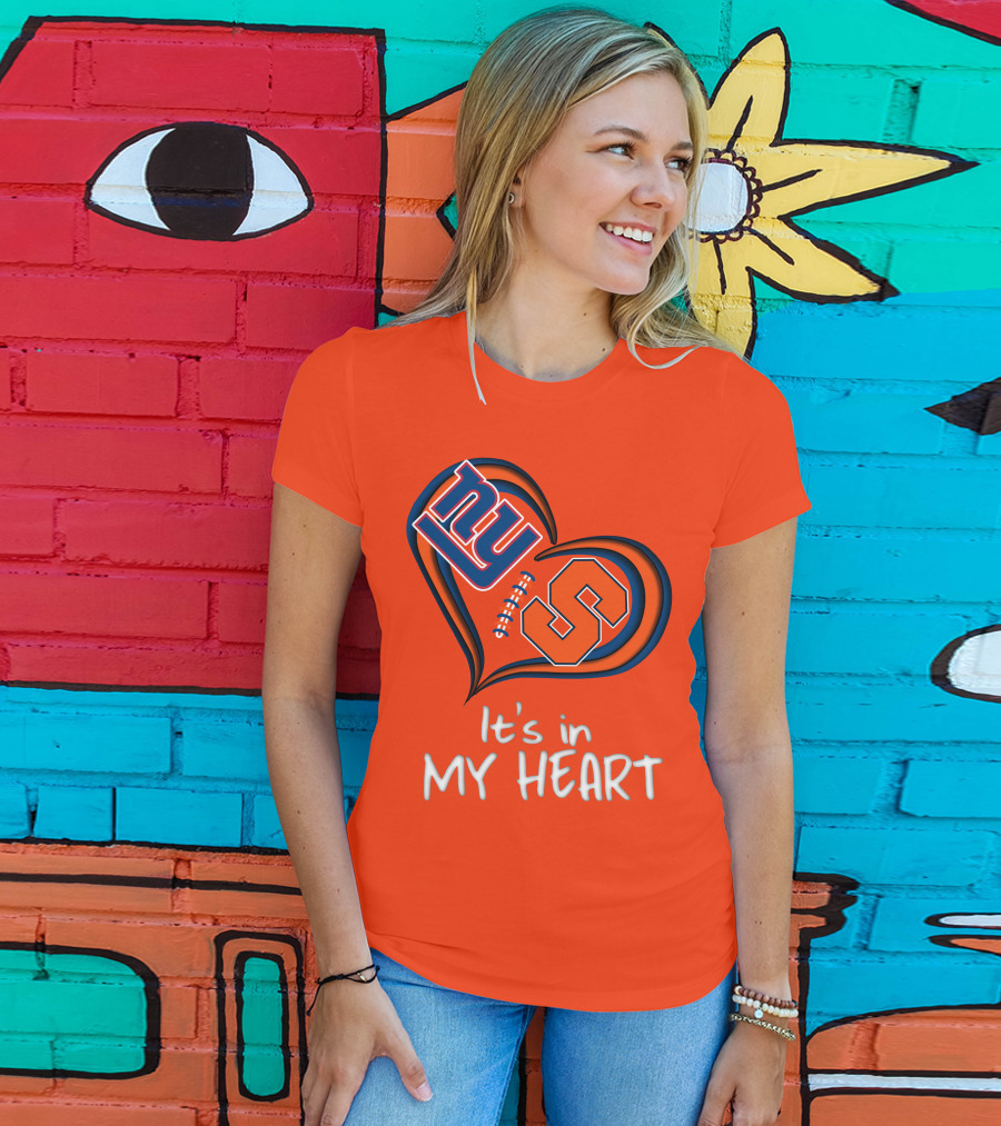 NY Giants Syracuse Orange It's In My Heart T-Shirt